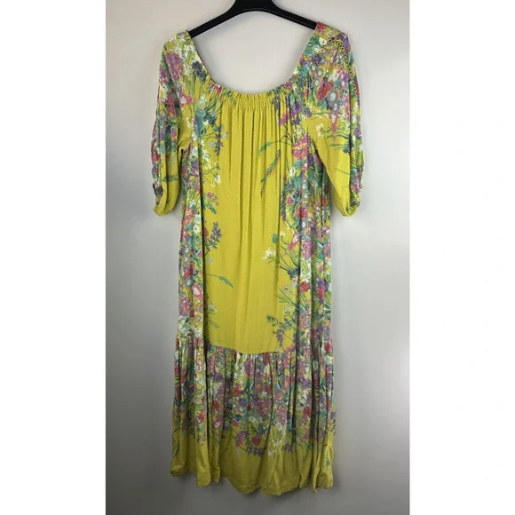 by Anthropologie Eliora Off the shoulder Floral Maxi Dress Small *Missing Belt - Picture 2 of 13